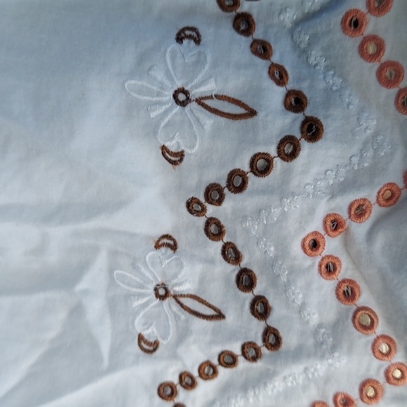 Art and Soul petite white cotton peasant top size  PL - Picture 3 of 3